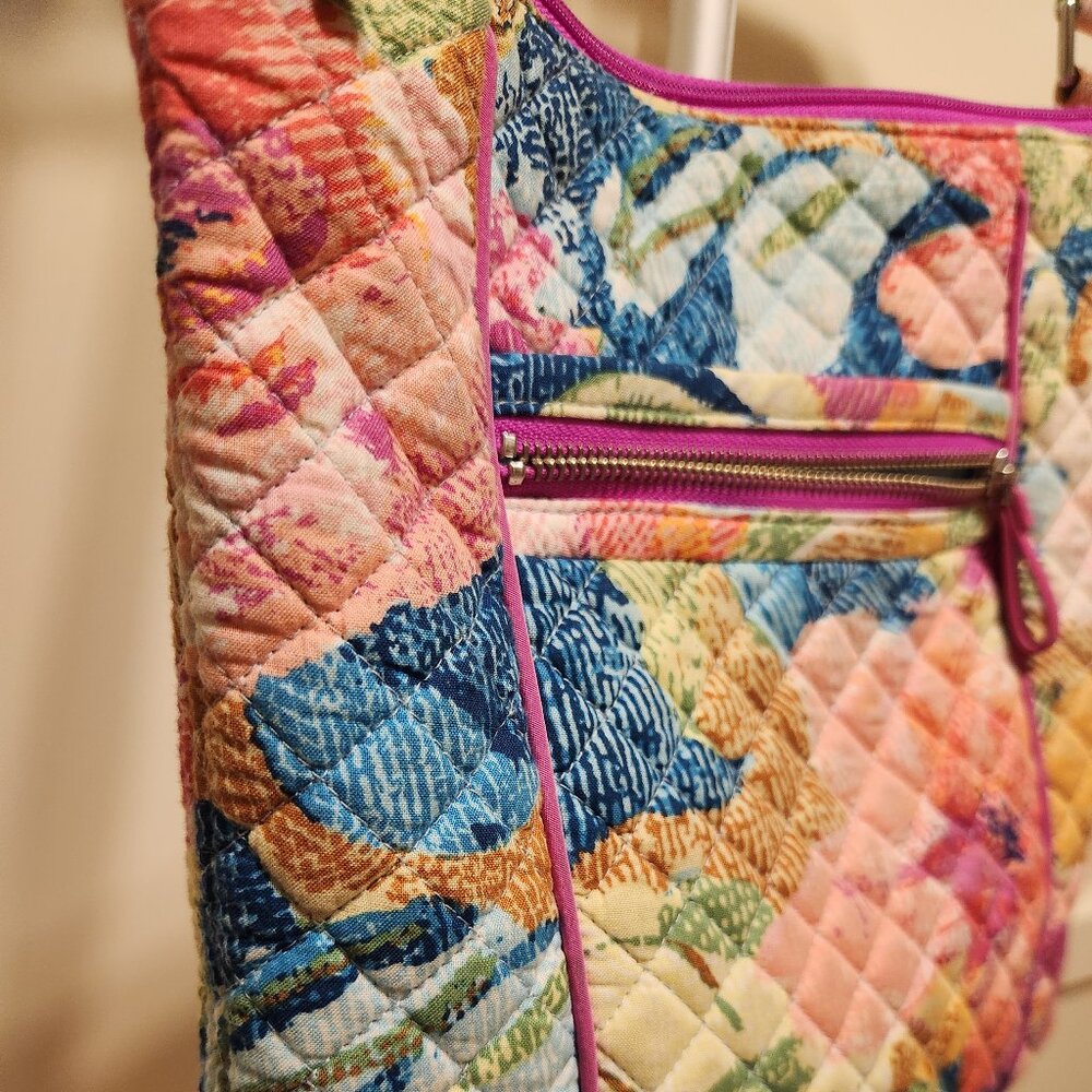 Vera Bradley Hipster Crossbody Bag  and Wallet, pattern Super Bloom